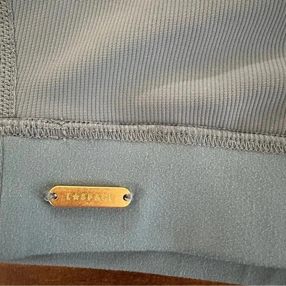 L*Space Active Oceanside One Shoulder Pale Blue Sports Bra Size XL NWOT - Picture 4 of 7